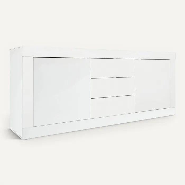 **Moderne witte kast met lades en deuren**