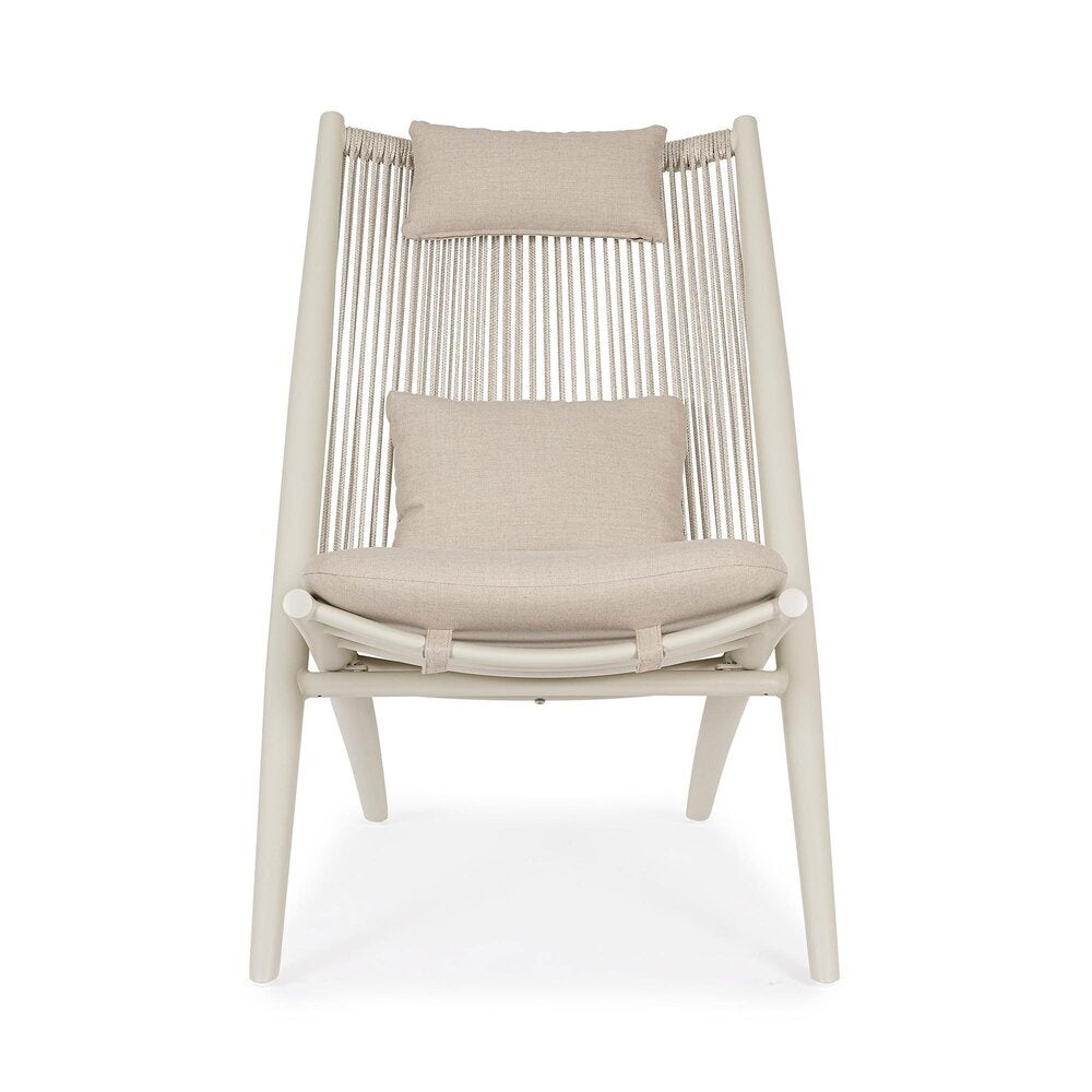 **Technische titel in het Nederlands: Ergonomische fauteuil met kussens en houten structuur**