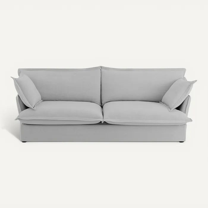 **Technische titel in het Nederlands: Modulaire grijze bank met losse kussens**